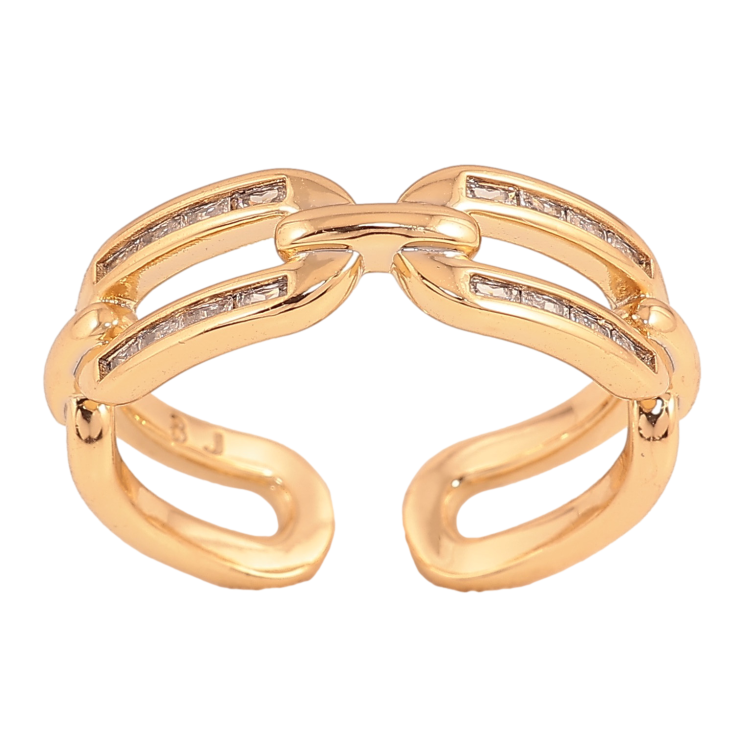 Кольцо Xuping цвет Позолота 18K "Узор с кристаллами" фото №23