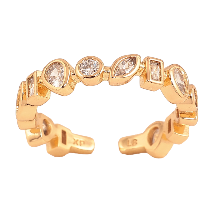 Кольцо Xuping цвет Позолота 18K "Узор с кристаллами" фото №13