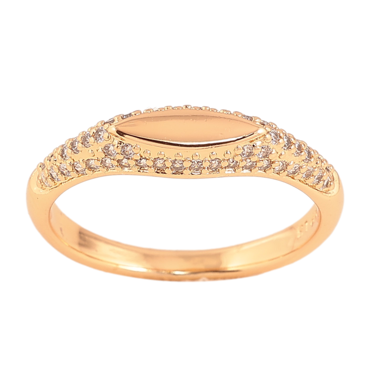 Кольцо Xuping цвет Позолота 18K "Узор с  кристаллами"  фото №3