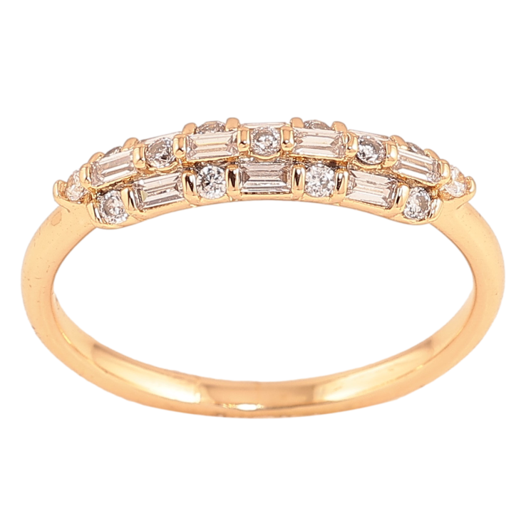 Кольцо Xuping цвет Позолота 18K "Узор с кристаллами" фото №3