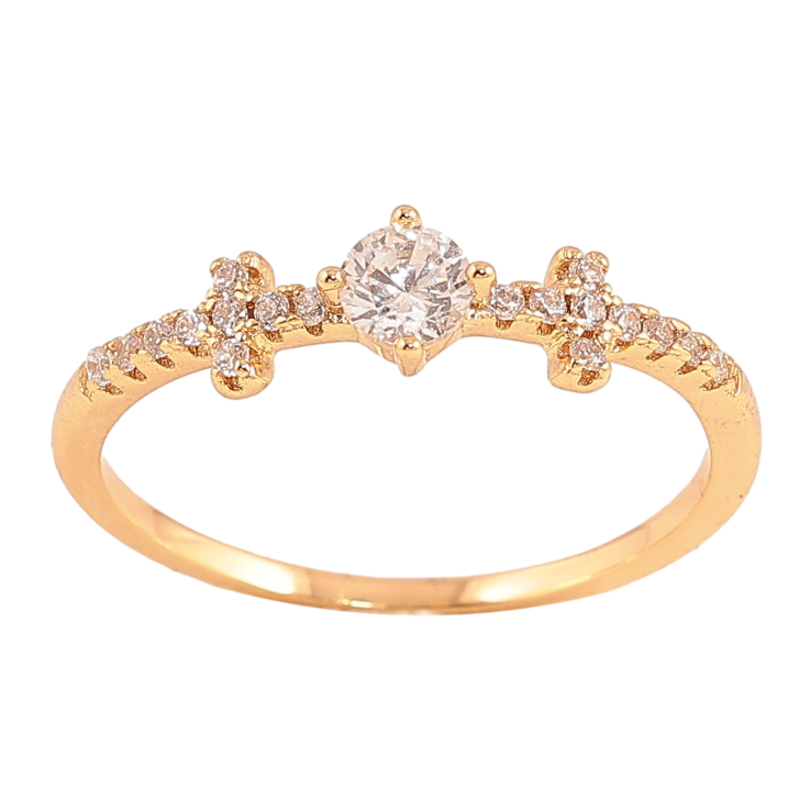 Каблучка Xuping колір Позолота 18K "Візерунок з кристалами" фото №13 Каблучка Xuping колір Позолота 18K "Візерунок з кристалами" фото №13