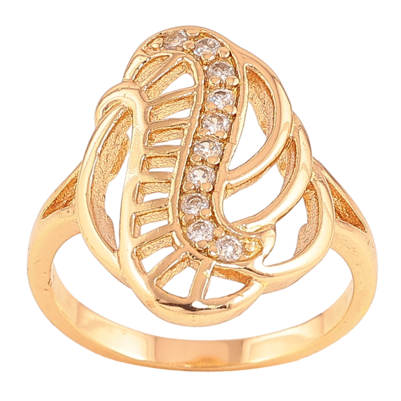 Каблучка Xuping колір Позолота 18K "Візерунок з кристалами" фото №1