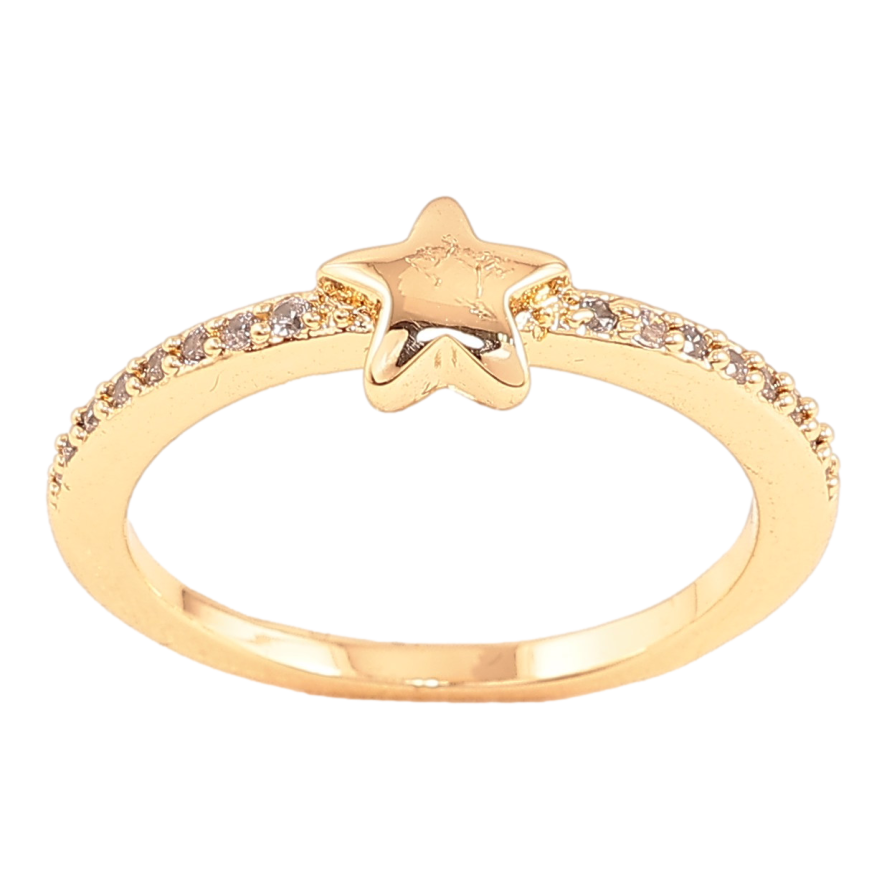 Каблучка Xuping колір Позолота 18K "Візерунок з зірочкою" фото №1 Каблучка Xuping колір Позолота 18K "Візерунок з зірочкою" фото №1