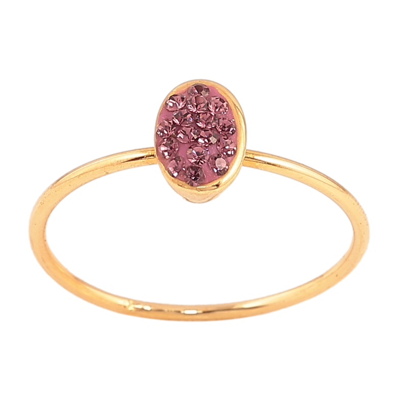 Кольцо Xuping цвет Позолота 18K "Узор с розовыми кристаллами" фото №1