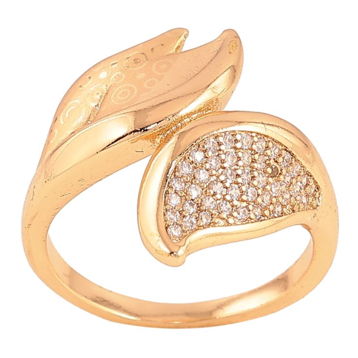 Каблучка Xuping колір Позолота 18K "Візерунок з кристалами" Запаяний кристал! фото №20