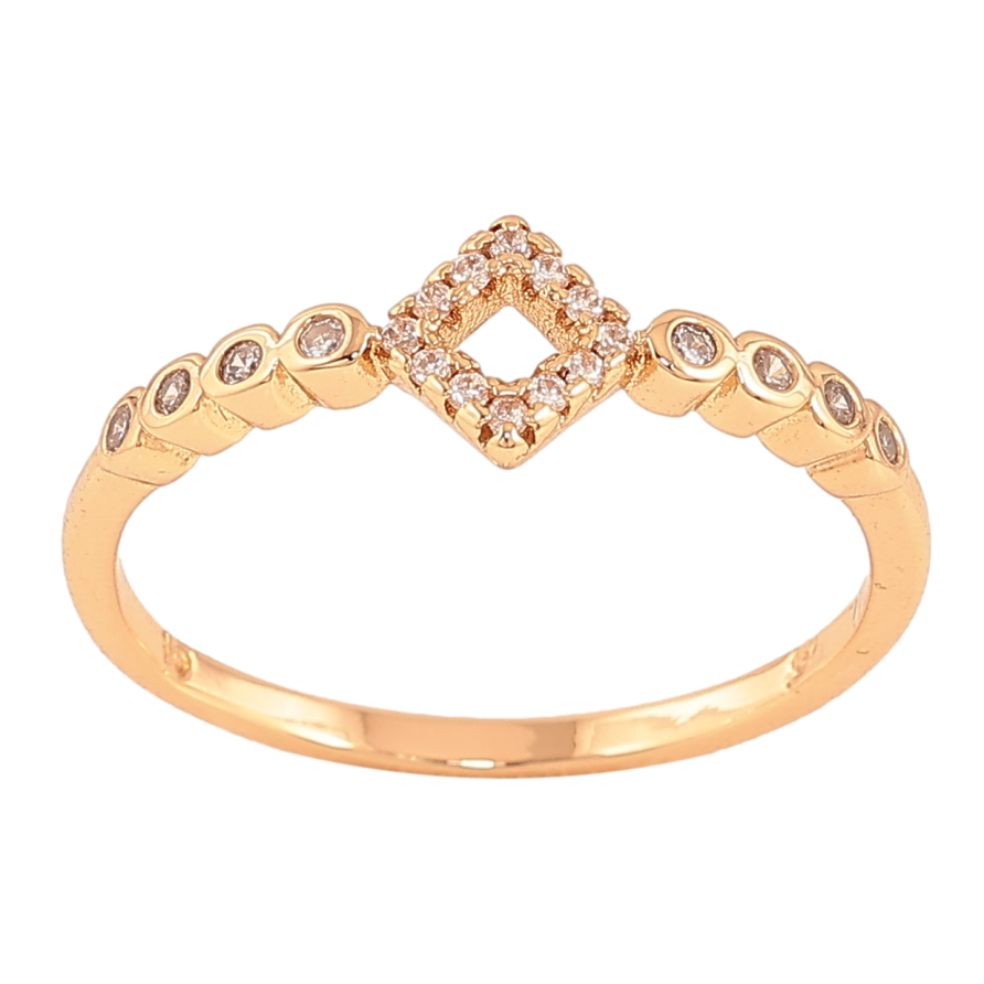 Каблучка Xuping колір Позолота 18K "Візерунок з кристалами"  фото №1