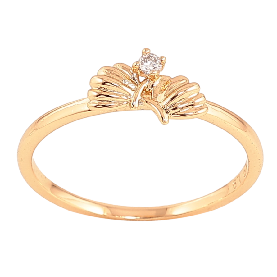 Каблучка Xuping колір Позолота 18K "Візерунок з кристалами" фото №1 Каблучка Xuping колір Позолота 18K "Візерунок з кристалами" фото №1