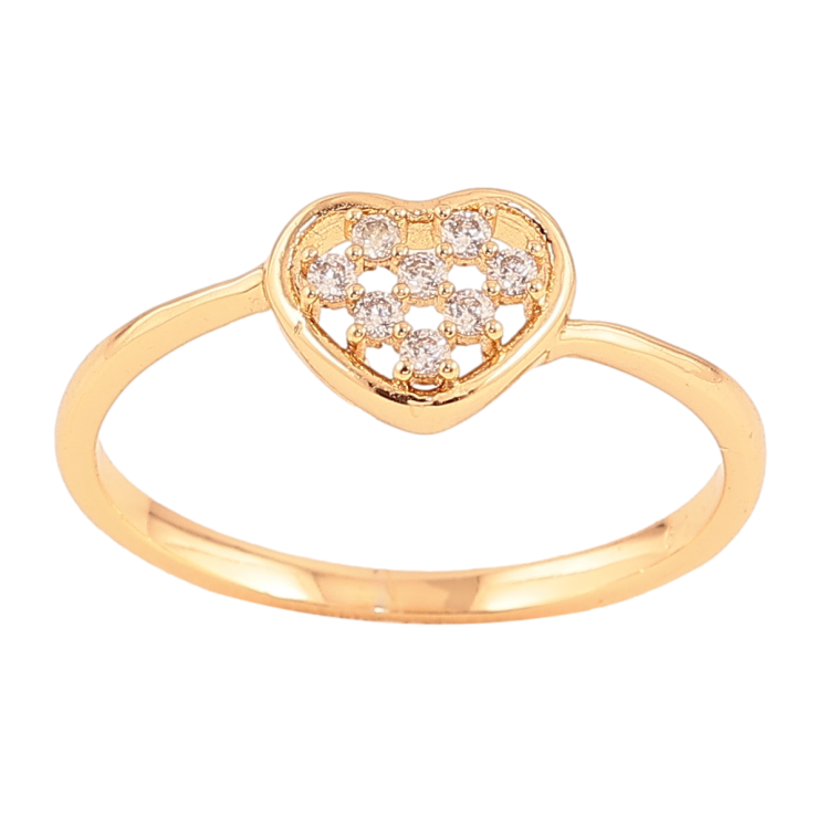 Каблучка Xuping колір Позолота 18K "Сердечко з кристалами" фото №15 Каблучка Xuping колір Позолота 18K "Сердечко з кристалами" фото №15