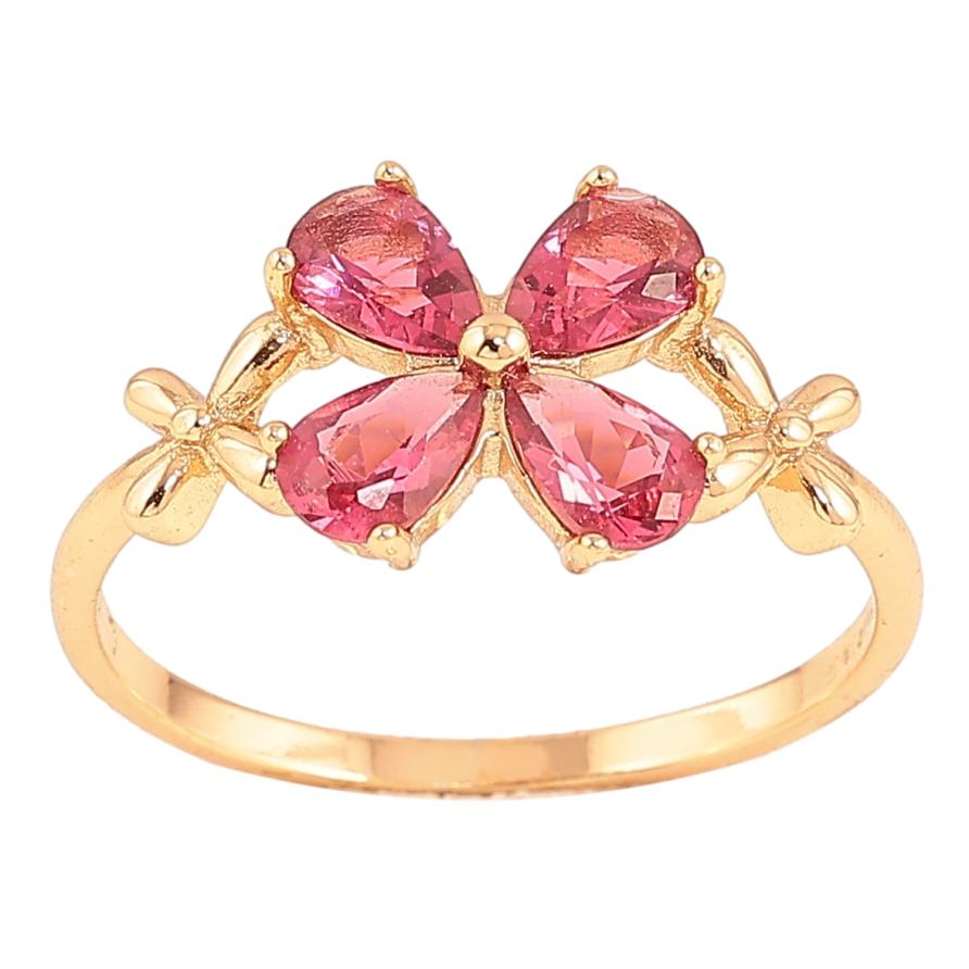 Кольцо Xuping цвет Позолота 18K "Кристальный цветок"  фото №1