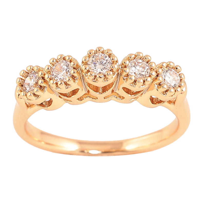 Кольцо Xuping цвет Позолота 18K "Узор с кристаллами" фото №1