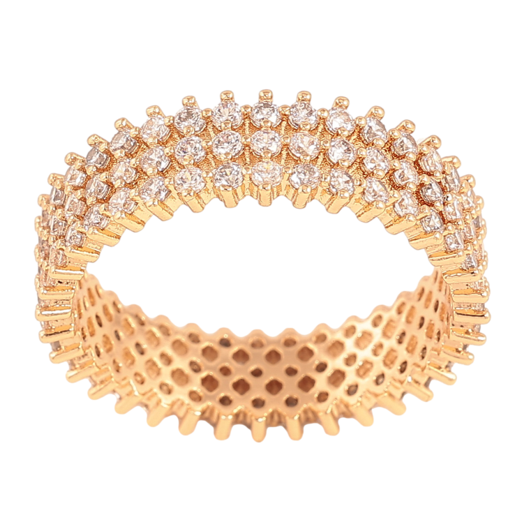 Каблучка Xuping колір Позолота 18K "Інкрустація з кристалами" шир. 6мм фото №19