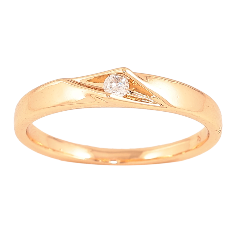 Каблучка Xuping колір Позолота 18K "Візерунок з кристалом" фото №6