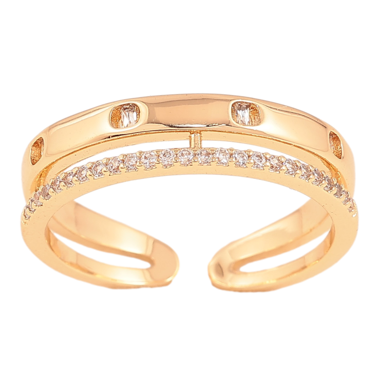 Кольцо Xuping цвет Позолота 18K "Узор с кристаллами" фото №25