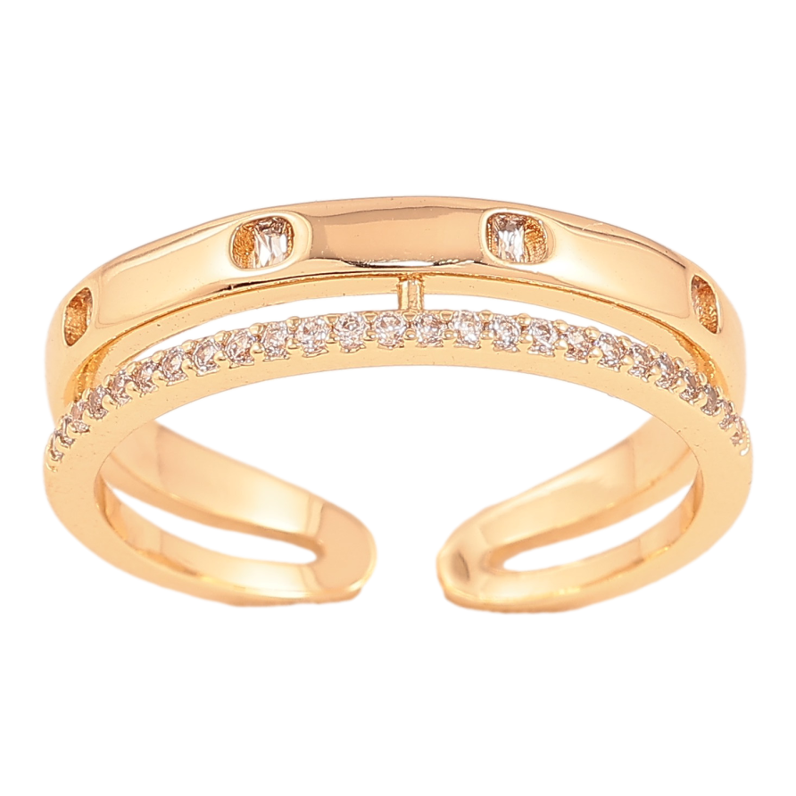 Кольцо Xuping цвет Позолота 18K "Узор с кристаллами" фото №1