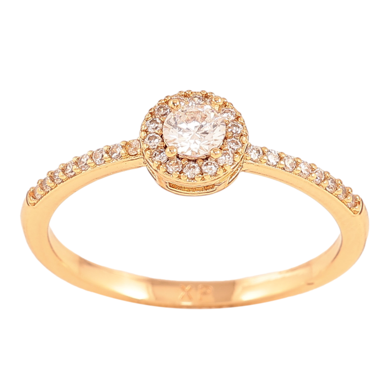 Кольцо Xuping цвет Позолота 18K "Узор с кристаллами" фото №1