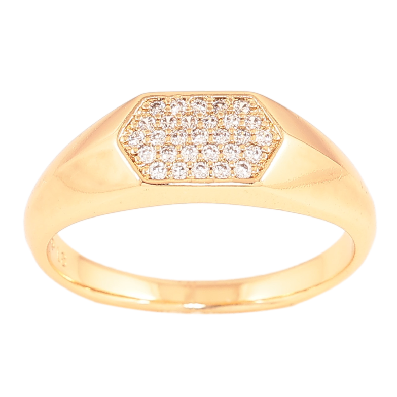 Кольцо Xuping цвет Позолота 18K "Узор с кристаллами"  фото №1