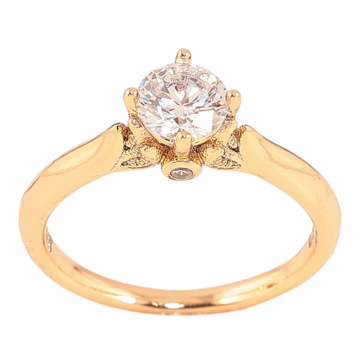 Каблучка Xuping колір Позолота 18K "Візерунок з кристалами" ø 6мм фото №7