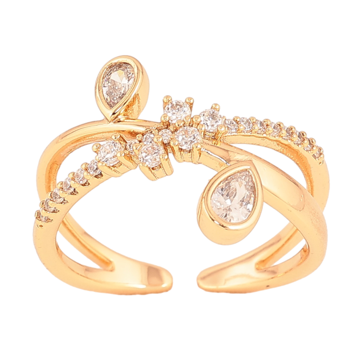 Каблучка Xuping колір Позолота 18K "Візерунок з кристалами" фото №23 Каблучка Xuping колір Позолота 18K "Візерунок з кристалами" фото №23