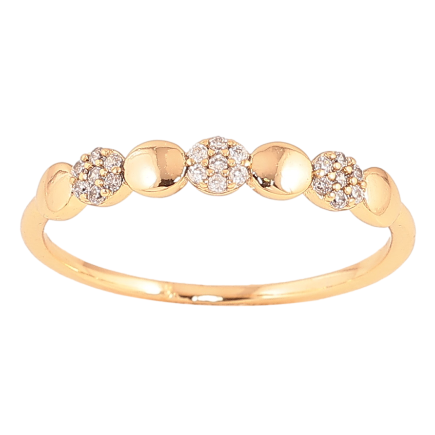 Каблучка Xuping колір Позолота 18K "Візерунок з кристалами" фото №1