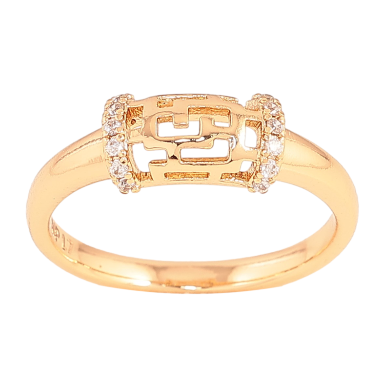 Кольцо Xuping цвет Позолота 18K "Узор с кристаллами" фото №1