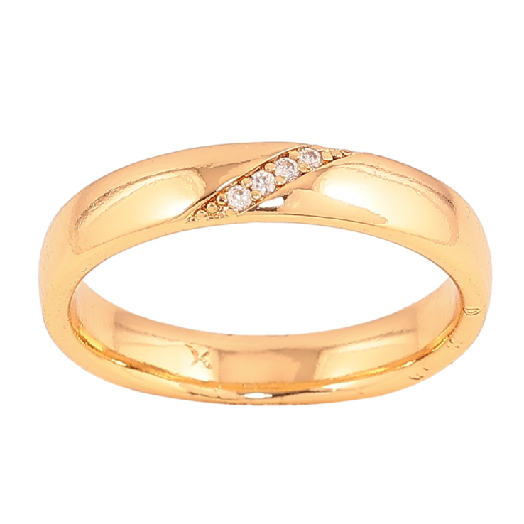 Каблучка Xuping колір Позолота 18K "Візерунок з кристалами" шир. 4мм фото №19