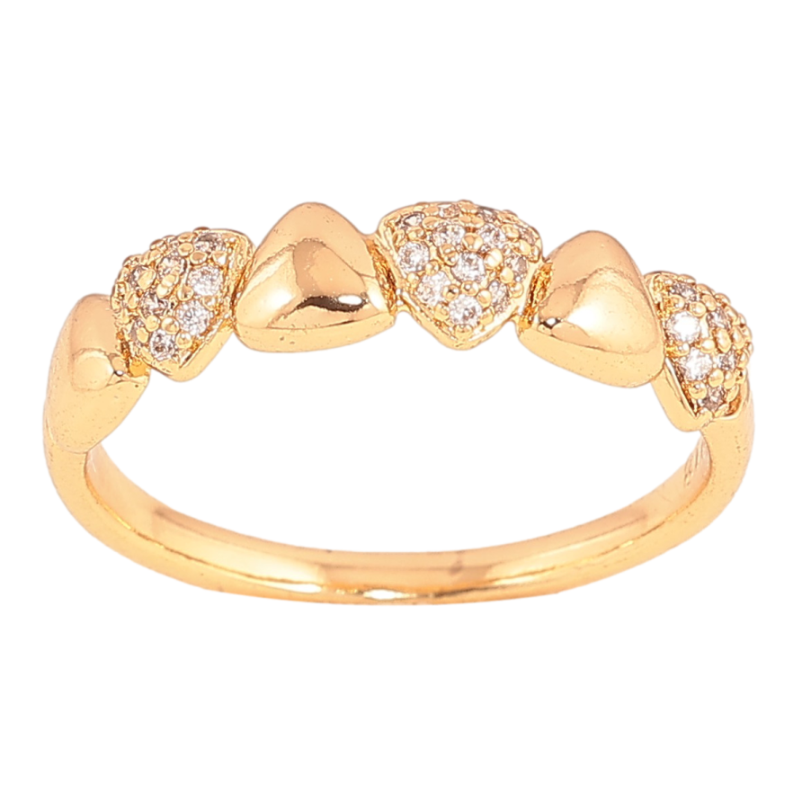Каблучка Xuping колір Позолота 18K "Візерунок з кристалами" фото №1 Каблучка Xuping колір Позолота 18K "Візерунок з кристалами" фото №1