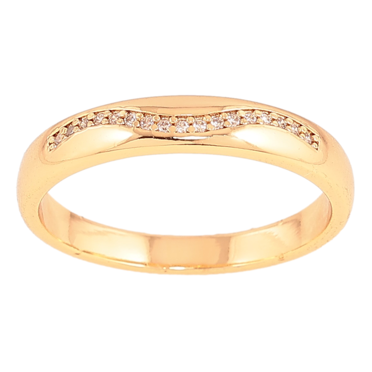 Каблучка Xuping колір Позолота 18K "Візерунок з кристалами" фото №16