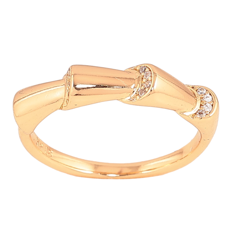 Каблучка Xuping колір Позолота 18K "Візерунок з кристалами" фото №1