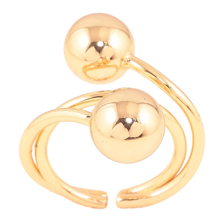 Кольцо Xuping цвет Позолота 18K "Два шарика" фото №8