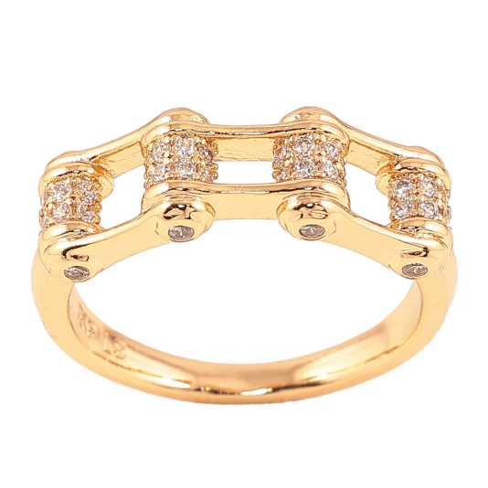 Кольцо Xuping цвет Позолота 18K "Узор с кристаллами" фото №1 Кольцо Xuping цвет Позолота 18K "Узор с кристаллами" фото №1
