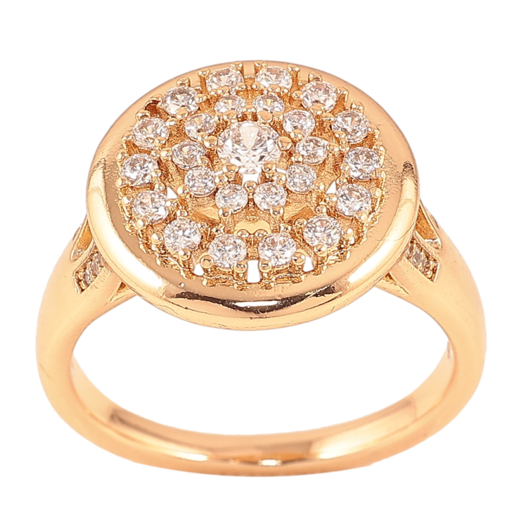 Кольцо Xuping цвет Позолота 18K "Узор с кристаллами"  фото №8