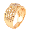 Кольцо Xuping цвет Позолота 18K "Узор с кристаллами" фото №2 Кольцо Xuping цвет Позолота 18K "Узор с кристаллами" фото №2