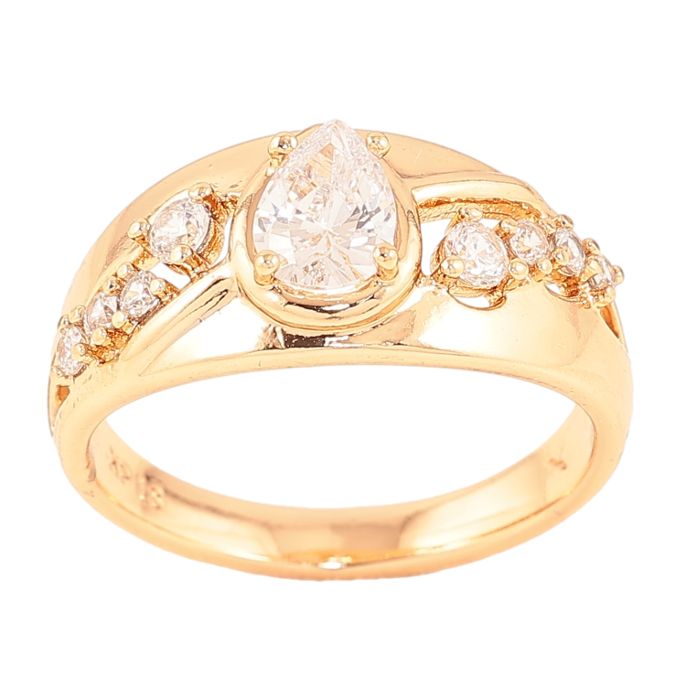 Каблучка Xuping колір Позолота 18K "Візерунок з кристалами" фото №11 Каблучка Xuping колір Позолота 18K "Візерунок з кристалами" фото №11