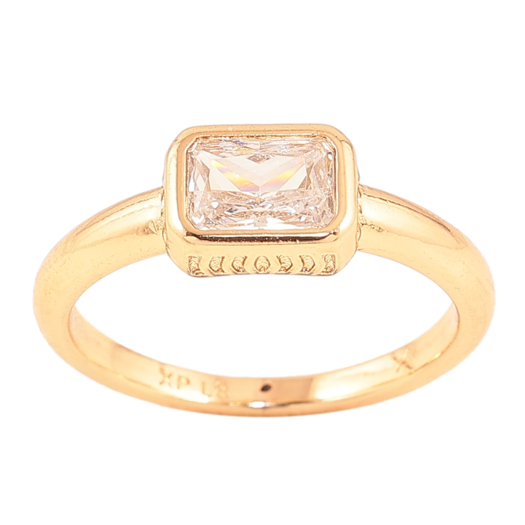 Каблучка Xuping колір Позолота 18K "Кристал" фото №4 Каблучка Xuping колір Позолота 18K "Кристал" фото №4