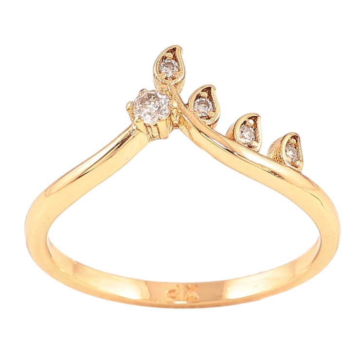 Каблучка Xuping колір Позолота 18K "Візерунок з кристалами" фото №2 Каблучка Xuping колір Позолота 18K "Візерунок з кристалами" фото №2