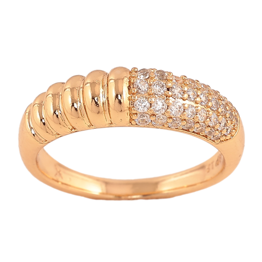 Кольцо Xuping цвет Позолота 18K "Узор с кристаллами" фото №1 Кольцо Xuping цвет Позолота 18K "Узор с кристаллами" фото №1
