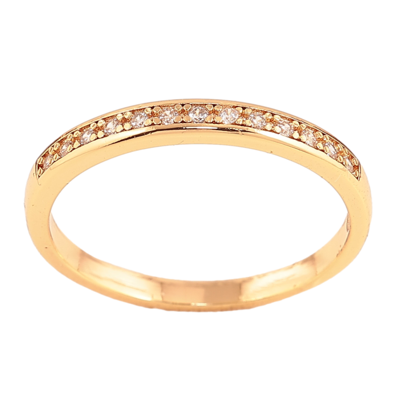 Каблучка Xuping колір Позолота 18K "Дорожки кристалів" фото №3 Каблучка Xuping колір Позолота 18K "Дорожки кристалів" фото №3
