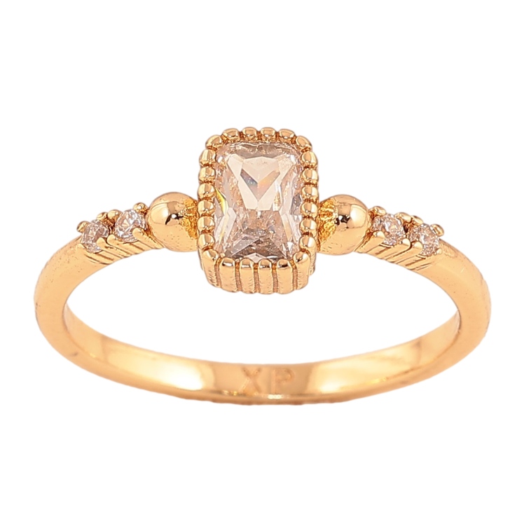 Кольцо Xuping цвет Позолота 18K "Узор с кристаллами" фото №7