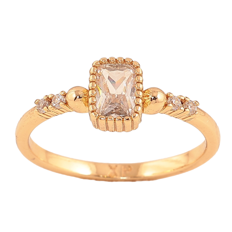 Каблучка Xuping колір Позолота 18K "Візерунок з кристалами" фото №3 Каблучка Xuping колір Позолота 18K "Візерунок з кристалами" фото №3