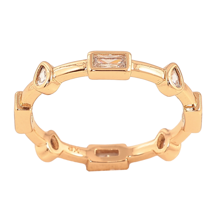 Кольцо Xuping цвет Позолота 18K "Узор с кристаллами" фото №1 Кольцо Xuping цвет Позолота 18K "Узор с кристаллами" фото №1