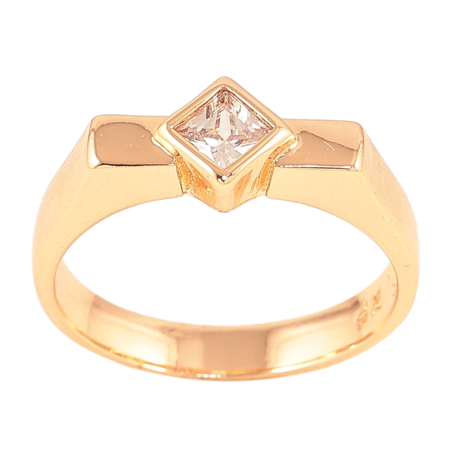 Кольцо Xuping цвет Позолота 18K "Узор с кристаллом" фото №1 Кольцо Xuping цвет Позолота 18K "Узор с кристаллом" фото №1