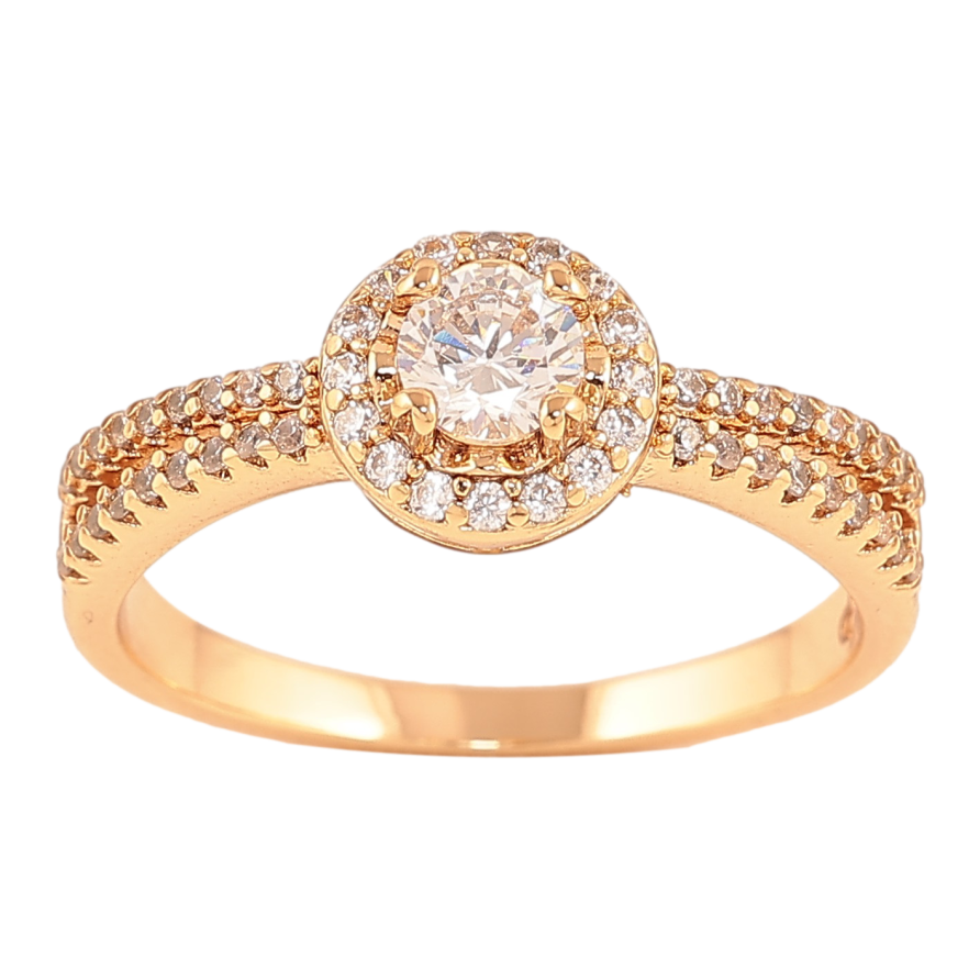 Кольцо Xuping цвет Позолота 18K "Узор с кристаллами" фото №1 Кольцо Xuping цвет Позолота 18K "Узор с кристаллами" фото №1