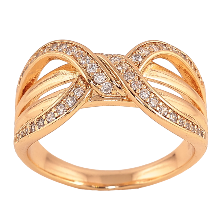Кольцо Xuping цвет Позолота 18K "Узор с кристаллами" фото №9 Кольцо Xuping цвет Позолота 18K "Узор с кристаллами" фото №9