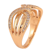 Кольцо Xuping цвет Позолота 18K "Узор с кристаллами" фото №2 Кольцо Xuping цвет Позолота 18K "Узор с кристаллами" фото №2