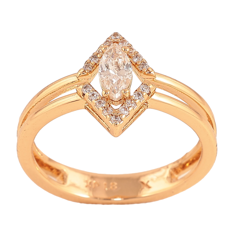 Кольцо Xuping цвет Позолота 18K "Узор с кристаллами" фото №1 Кольцо Xuping цвет Позолота 18K "Узор с кристаллами" фото №1