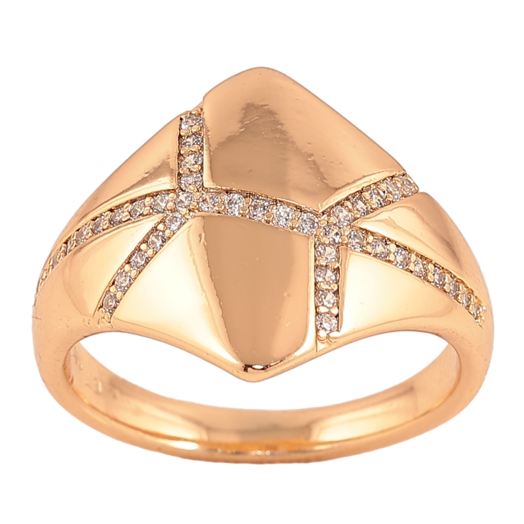 Кольцо Xuping цвет Позолота 18K "Узор с кристаллами" фото №23 Кольцо Xuping цвет Позолота 18K "Узор с кристаллами" фото №23