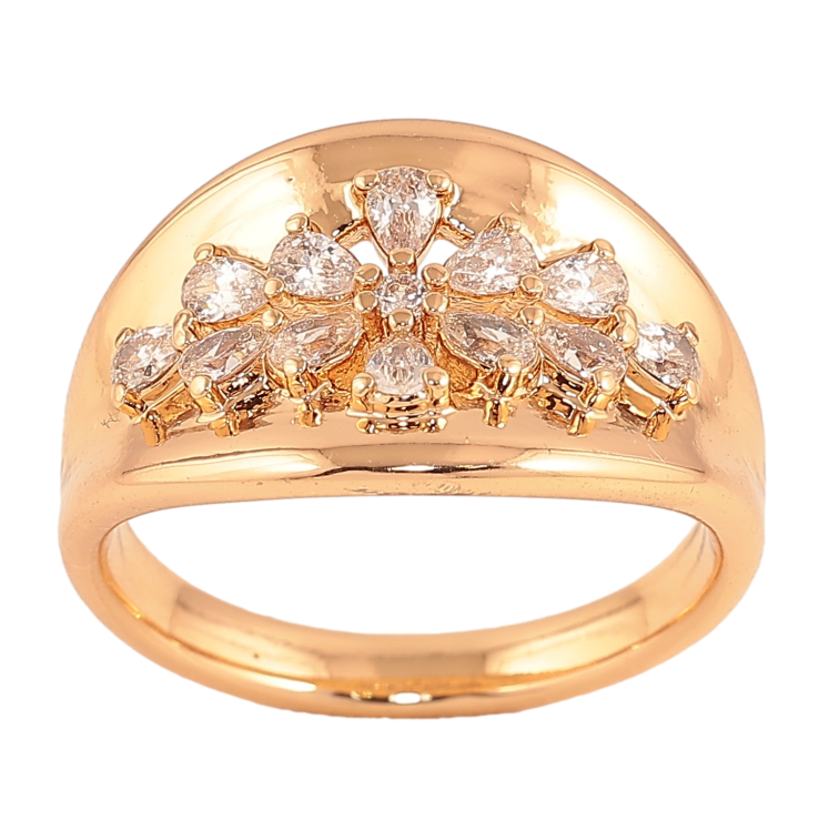 Кольцо Xuping цвет Позолота 18K "Узор с кристаллами" фото №21 Кольцо Xuping цвет Позолота 18K "Узор с кристаллами" фото №21