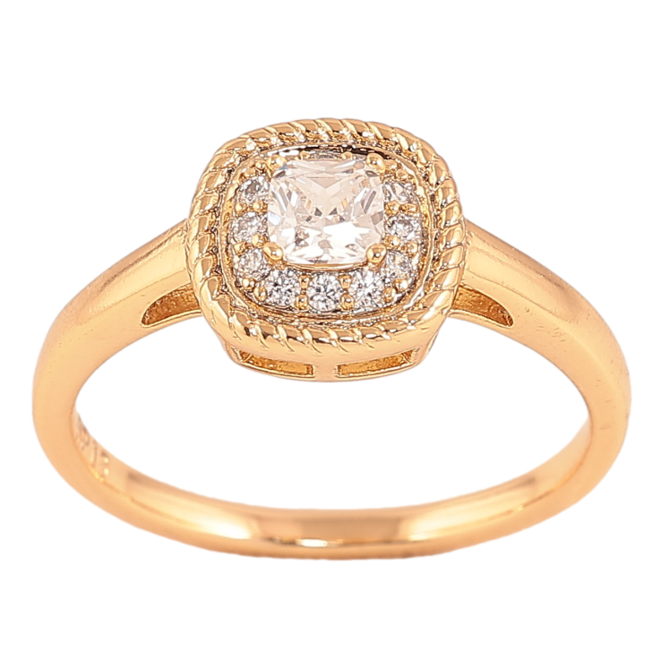 Кольцо Xuping цвет Позолота 18K "Узор с кристаллами" фото №5 Кольцо Xuping цвет Позолота 18K "Узор с кристаллами" фото №5