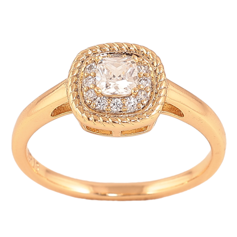 Кольцо Xuping цвет Позолота 18K "Узор с кристаллами" фото №1 Кольцо Xuping цвет Позолота 18K "Узор с кристаллами" фото №1