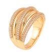 Каблучка Xuping колір Позолота 18K "Візерунок з інкрустацією кристалами" фото №2 Каблучка Xuping колір Позолота 18K "Візерунок з інкрустацією кристалами" фото №2